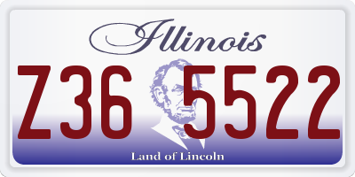 IL license plate Z365522