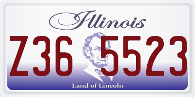 IL license plate Z365523