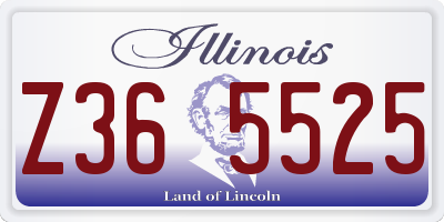 IL license plate Z365525