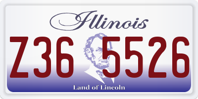 IL license plate Z365526