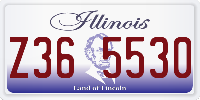 IL license plate Z365530
