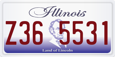 IL license plate Z365531