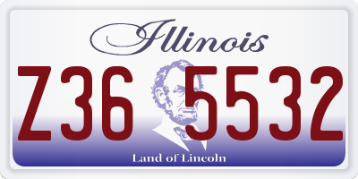 IL license plate Z365532