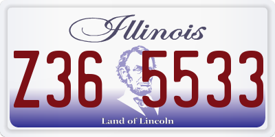 IL license plate Z365533