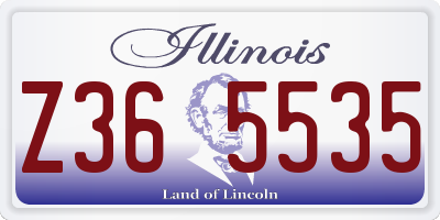 IL license plate Z365535