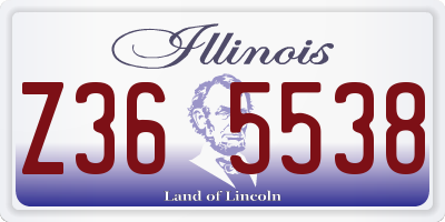 IL license plate Z365538