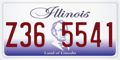 IL license plate Z365541