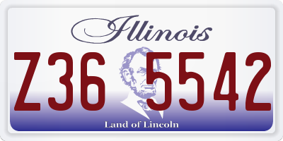 IL license plate Z365542