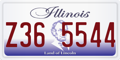 IL license plate Z365544