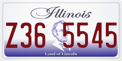 IL license plate Z365545