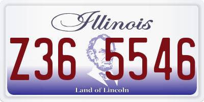IL license plate Z365546