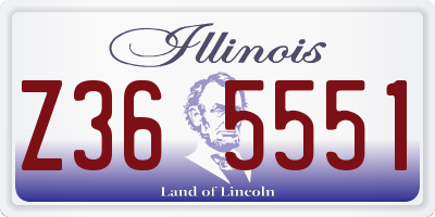 IL license plate Z365551
