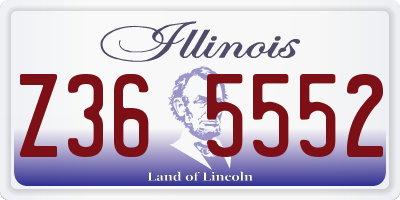 IL license plate Z365552