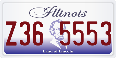 IL license plate Z365553