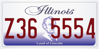 IL license plate Z365554