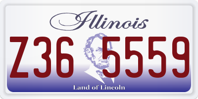 IL license plate Z365559