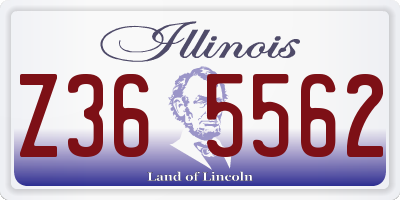 IL license plate Z365562