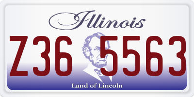 IL license plate Z365563