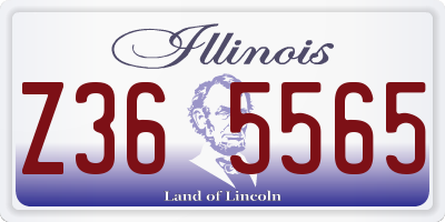 IL license plate Z365565