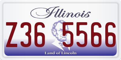 IL license plate Z365566