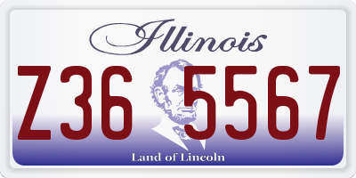 IL license plate Z365567