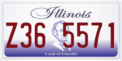 IL license plate Z365571