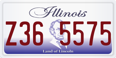 IL license plate Z365575