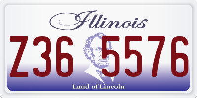 IL license plate Z365576