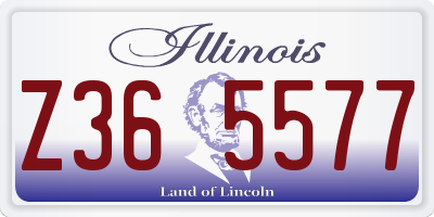 IL license plate Z365577