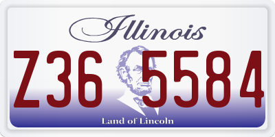 IL license plate Z365584