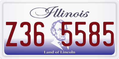IL license plate Z365585