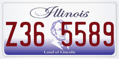 IL license plate Z365589