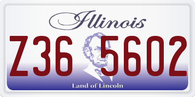 IL license plate Z365602