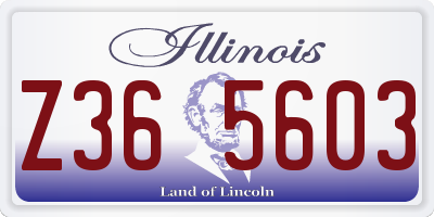 IL license plate Z365603