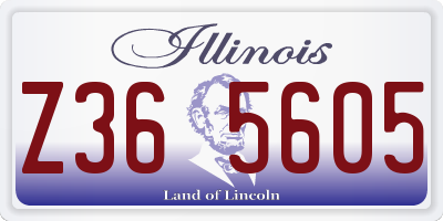 IL license plate Z365605