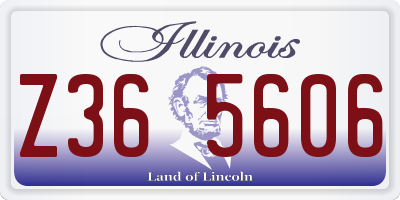 IL license plate Z365606