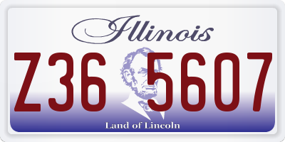 IL license plate Z365607