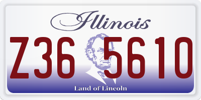 IL license plate Z365610