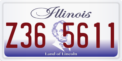 IL license plate Z365611