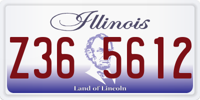 IL license plate Z365612