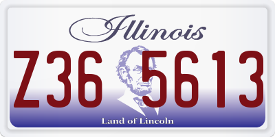 IL license plate Z365613