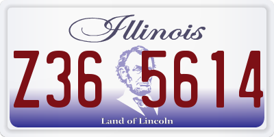 IL license plate Z365614