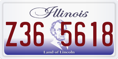 IL license plate Z365618