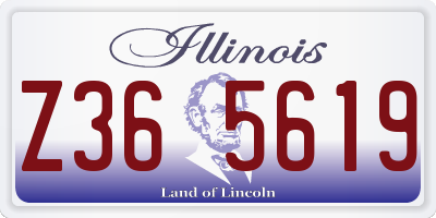 IL license plate Z365619