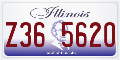 IL license plate Z365620