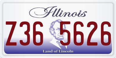 IL license plate Z365626