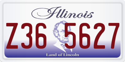 IL license plate Z365627