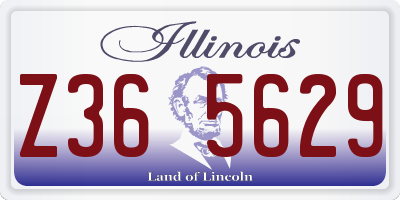 IL license plate Z365629