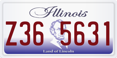 IL license plate Z365631