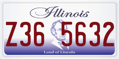 IL license plate Z365632